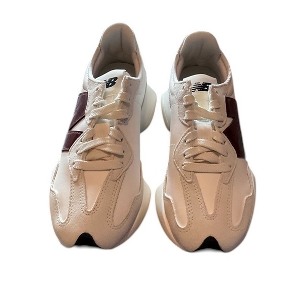 New Balance 327 NB White Burgundy Women Casual Lifestyle Shoes WS327JWC-B Size 7